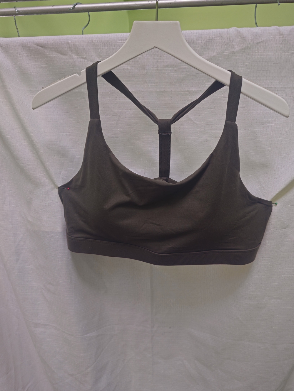 Rae Mode Olive Green Cage Strappy T-Back Sports Bra Plus Size 3XL T9215PL NWOT